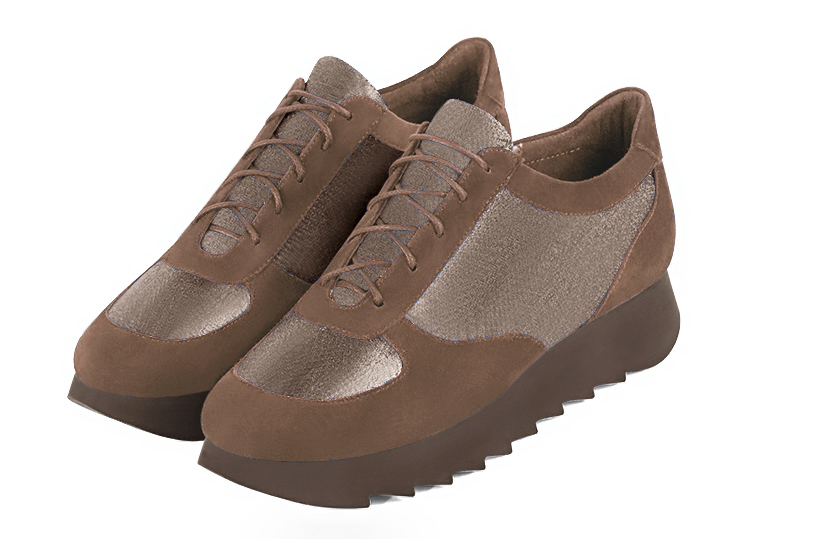 Chocolate brown dress sneakers for women - Florence KOOIJMAN